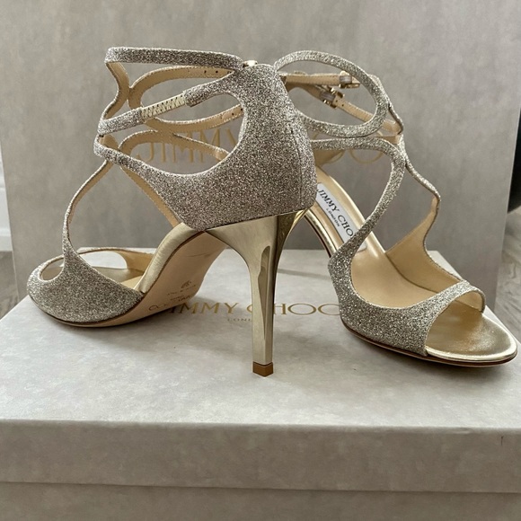 Jimmy Choo Ivette Glitter Heels (size 37) *NWT - Picture 3 of 7